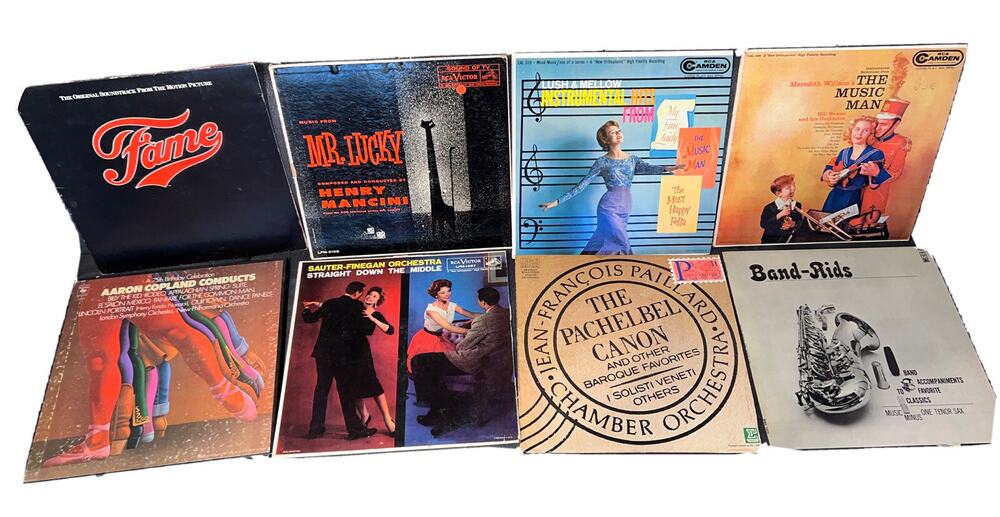 8x Lot Vinyl SOUNDTRACK LP-Fame/Music Man/mr. Lucky/fair Lady/aaron Copland 75th